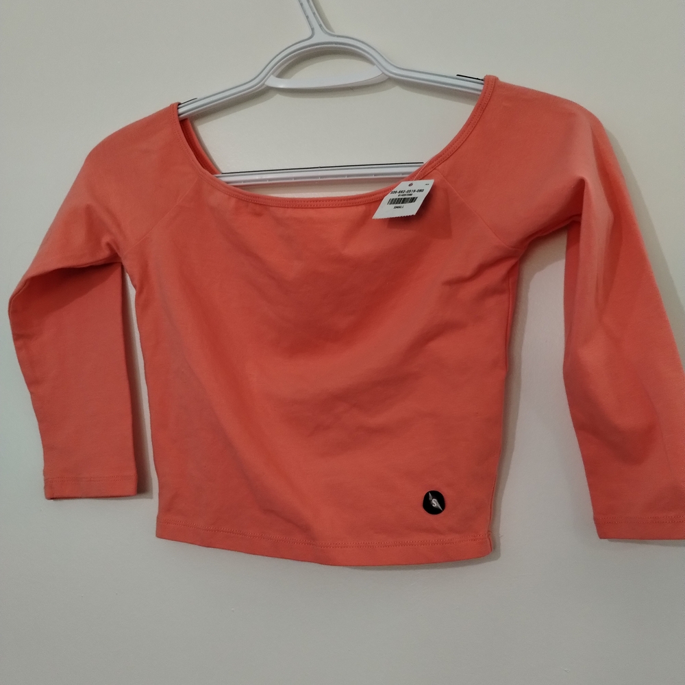 Coral Long Sleeve Hollister Top